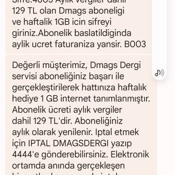 Vodafone Habersiz Dmags Üyeliği