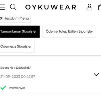 Oyku Wear Ulaşmayan Kargo Alınamayan Hizmet