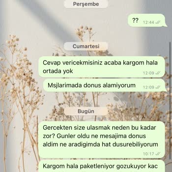 Oyku Wear Ulaşmayan Kargo Alınamayan Hizmet