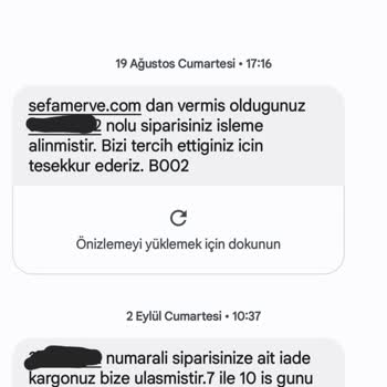 Sefamerve Ücret İademi Yapmıyor