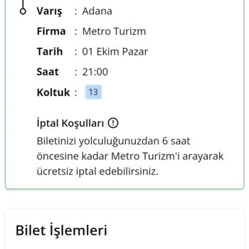 Metro Turizm Zaman İkram Hizmet Sıfırrr
