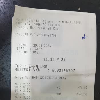 A101 Bilgi Fişi Olmasına Rağmen E-fatura Düzenlenmedi