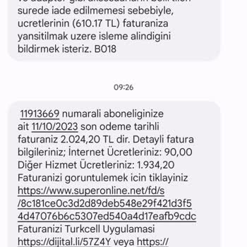 Superonline Hizmet Veremedi Şimdi De Cayma Bedeli İstiyor!