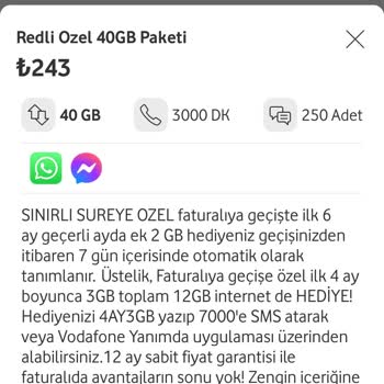 Vodafone Hediye İnternet Tanımlanmadı!