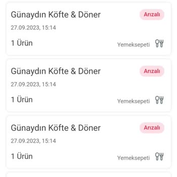 Yemeksepeti Siparişi Alınmayan Ürünün Parasını Ödedim