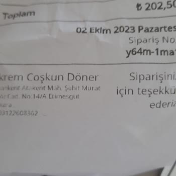 Ekrem Coşkun Döner "Yemeksepeti Bir Alana Bir Hediye Kampanyası Var Ama Yok.