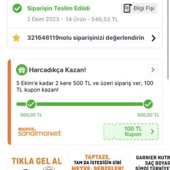 Migros 100 TL Kupon