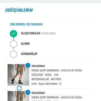 Decathlon Değişme Gönderdiğim Ürün Gelmedi