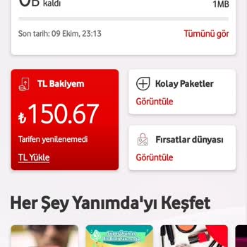 Vodafone Tarifemin Yenilenmemesi Hakkında