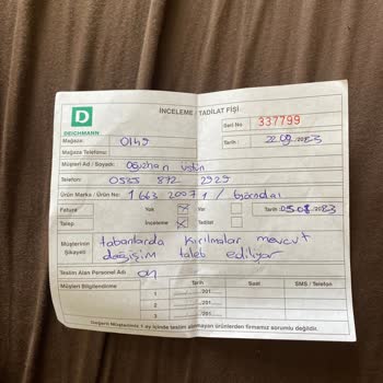 Deichmann Değişim Onaylı Ürünümü İstiyorum