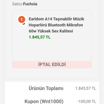 Wnt.com.tr İade İşlemi Olmaması