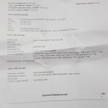 Samsung - Ankara BDH Servis - Beceriksizliği