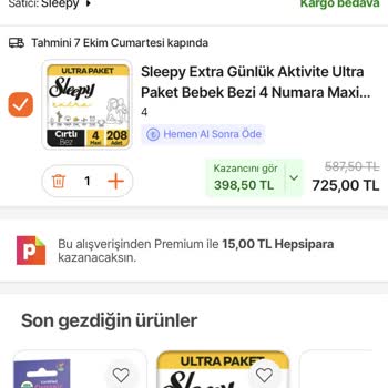 Sleepy Ürünün Fiyat Bilgisi Uyuşmuyor