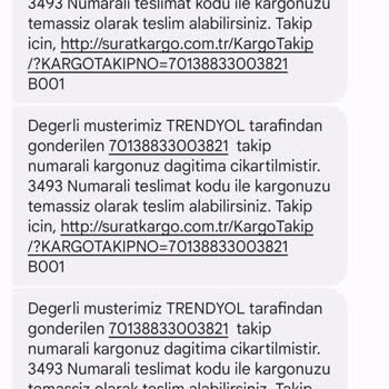 Sürat Kargo Teslimat Yapmıyor Ve Bilgi De Vermiyorlar