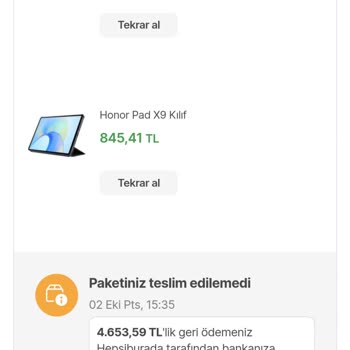 hepsiJET Hepsiburada Hepsijet Aynı Gün Gelen Kargoyu İadeye Vermiştir.