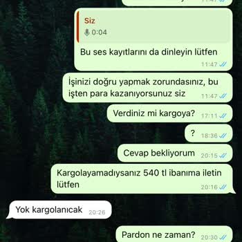 Lila Tasarım Organizasyon Eksik Ürün Gönderimi