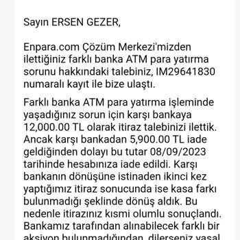 TEB Bankamatikte Sıkışan Paramın Hesabıma Geçmemesi