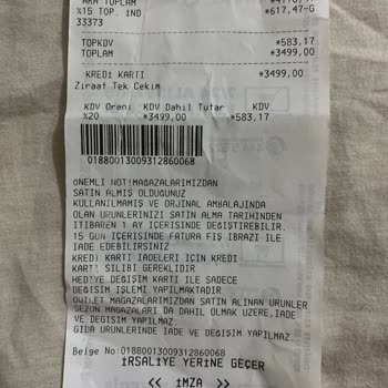 Karaca Züccaciye Mağaza Sipariş İptali