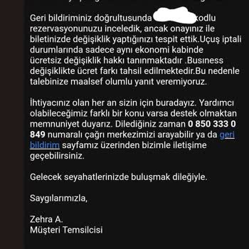 Türk Havayolları İptal Olan Uçuş İadesi