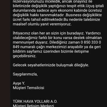 Türk Havayolları İptal Olan Uçuş İadesi