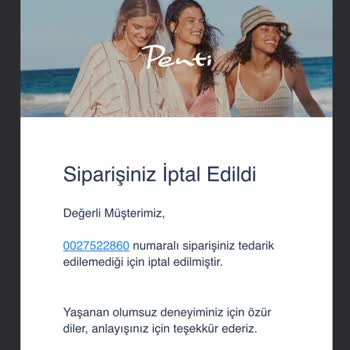Penti Uygulaması Sorumsuzluğu Ürün İptali