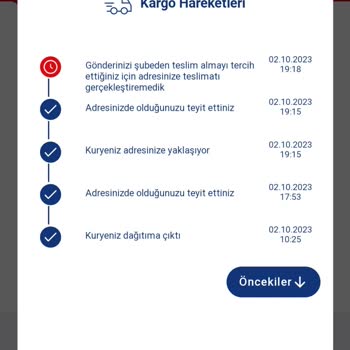 Aras Kargo Habersiz Teslimat Tipi Değişikliği
