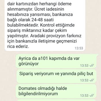 A101 İade Sonucu Para İadesi Yapmadı