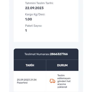 Sürat Kargo Kargo İadesinin Yapılmaması