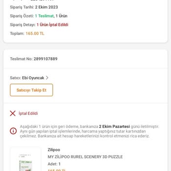 Trendyol Papara Kartıma İade Yapmadı