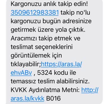 Aras Kargo GAP Şubesi Kargo Teslim Edilmeden Geri Götürülmüş