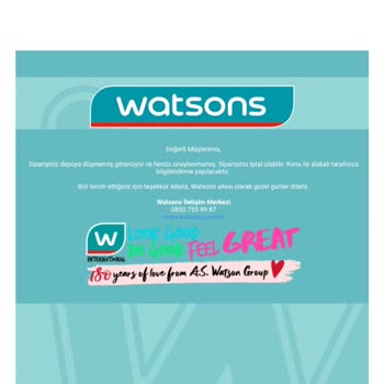 Watsons Sipariş Oluşturuldu Diyor Fakat Siparişim Hazırlanmadı