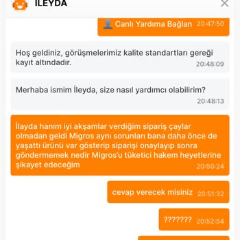 Migros Sanal Market Eksik Geldi