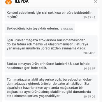 Migros Sanal Market Eksik Geldi
