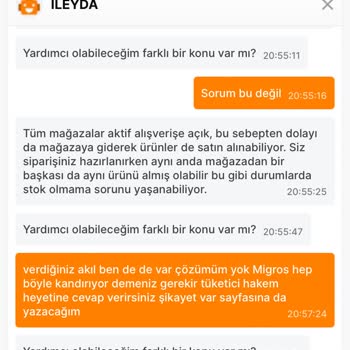 Migros Sanal Market Eksik Geldi