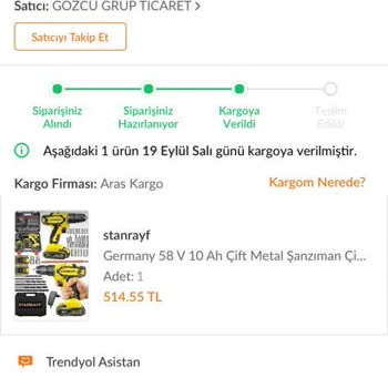 Trendyol Müşteri Hizmeti Ve Memnuniyeti Sağlamıyor