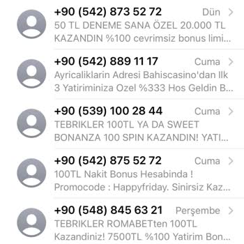 Queencasino Bahis Sitelerinden Gelen SMS'ler