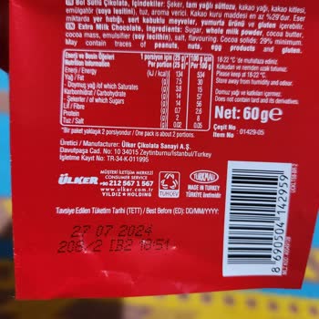 Ülker Gram Eksikliği Ve Bozulma