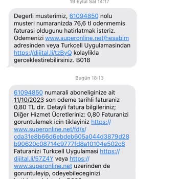 Turkcell Superonline Aboneliği Ve Komik Borç