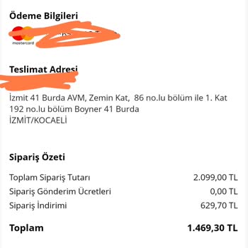 Boyner Ürünüm Teslim Edilmedi.
