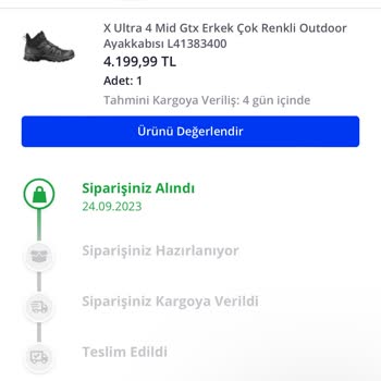 Pazarama.com Ve Sportive Satıcısı Salomon Marka Botumu Göndermiyor.
