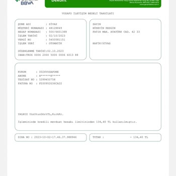 Garanti BBVA Cep Telefonu Faturasının İki Kere Ödenmesi