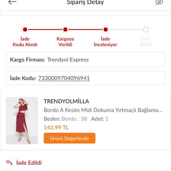 Trendyol İademi 2 Aydır Yapmıyor!