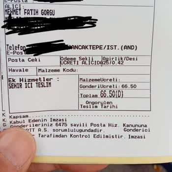 PTT Kargo Sancaktepe Posta Dağıtım Merkezi İşleri İşte