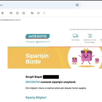 Watsons Sebepsiz Sipariş İptali