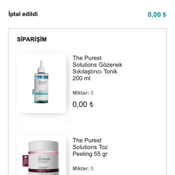 Watsons Siparişimi İptal Ediyor