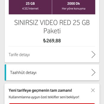 Vodafone Tarife Hatası Var