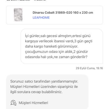 Hepsiburada Parasını Aldığı Halımı Göndermedi