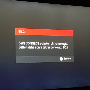 Bein Connect F-21 Hatası