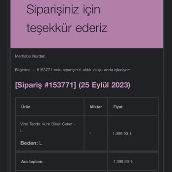 Öykü Fashion Ürünü Aldım Henüz Kargoya Verilmedi