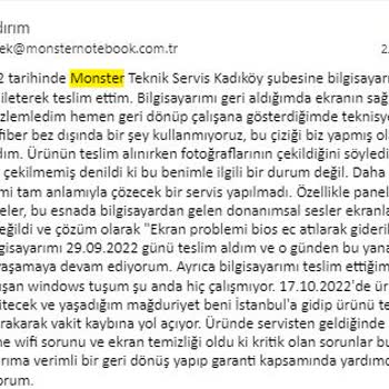 Monster Teknik Servis İlgisizliği, Bilgisizliği Ve Sonucu
